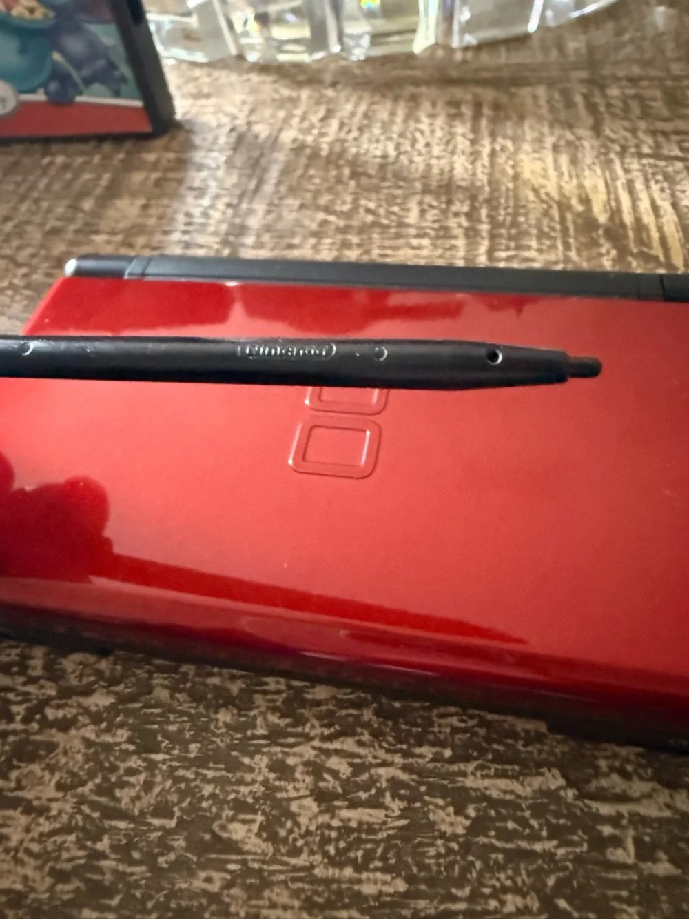 Nintendo DS Lite Red Handheld Console with Disney Stitch Jam Game